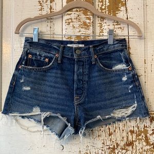 💙 GRLFRND Kaia Distressed Denim Shorts